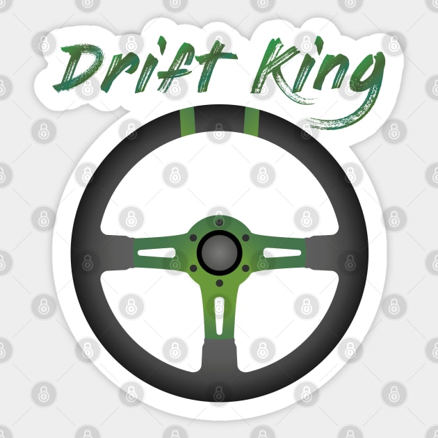 Drift King Green Sticker by turboosted